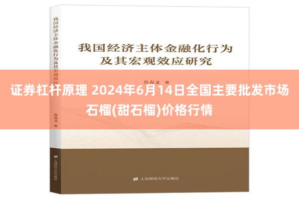 证券杠杆原理 2024年6月14日全国主要批发市场石榴(甜石榴)价格行情