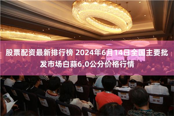 股票配资最新排行榜 2024年6月14日全国主要批发市场白蒜6.0公分价格行情