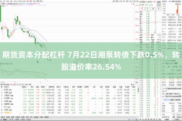 期货资本分配杠杆 7月22日湘泵转债下跌0.5%，转股溢价率26.54%