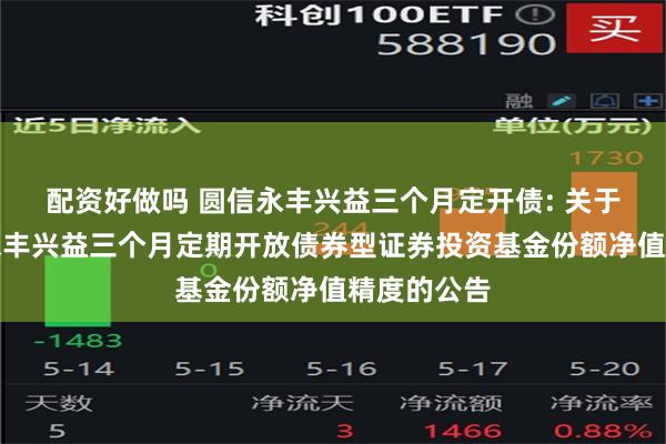 配资好做吗 圆信永丰兴益三个月定开债: 关于提高圆信永丰兴益三个月定期开放债券型证券投资基金份额净值精度的公告