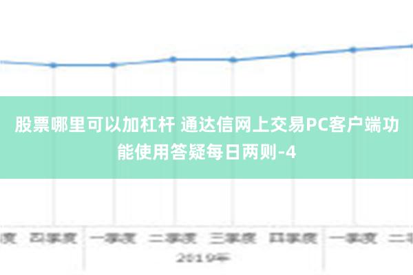 股票哪里可以加杠杆 通达信网上交易PC客户端功能使用答疑每日两则-4